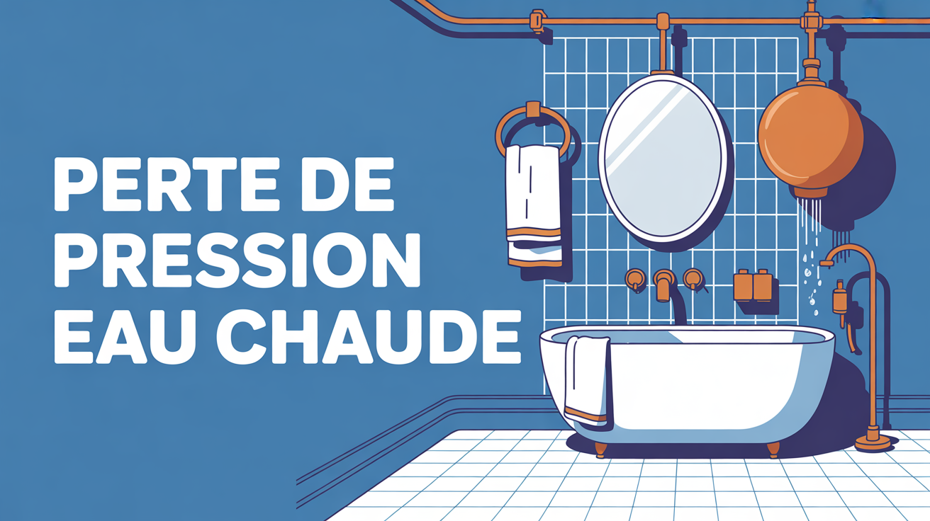 illustration pas de pression eau chaude salle de bain moderne