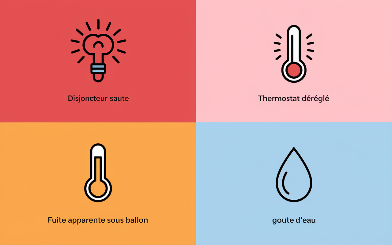 plus d eau chaude causes schema
