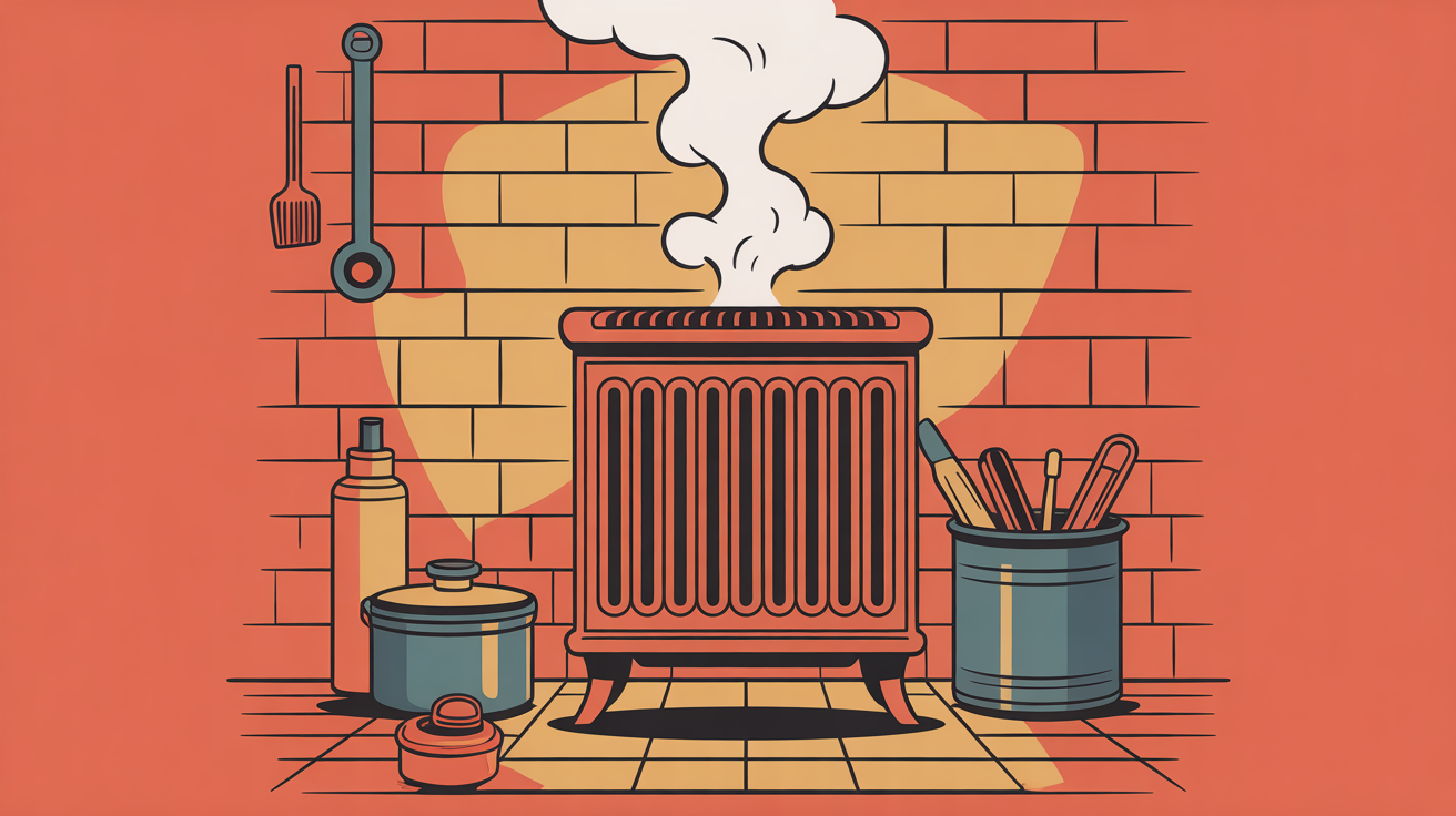 illustration purger radiateur fonte piece