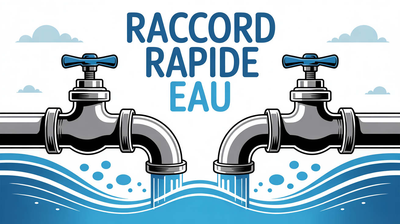 gros plan raccord rapide eau sur tuyaux