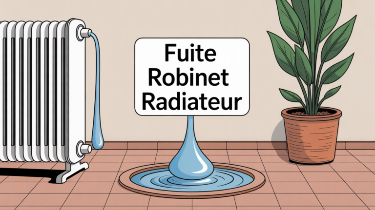 robinet radiateur fuite sur sol interieur