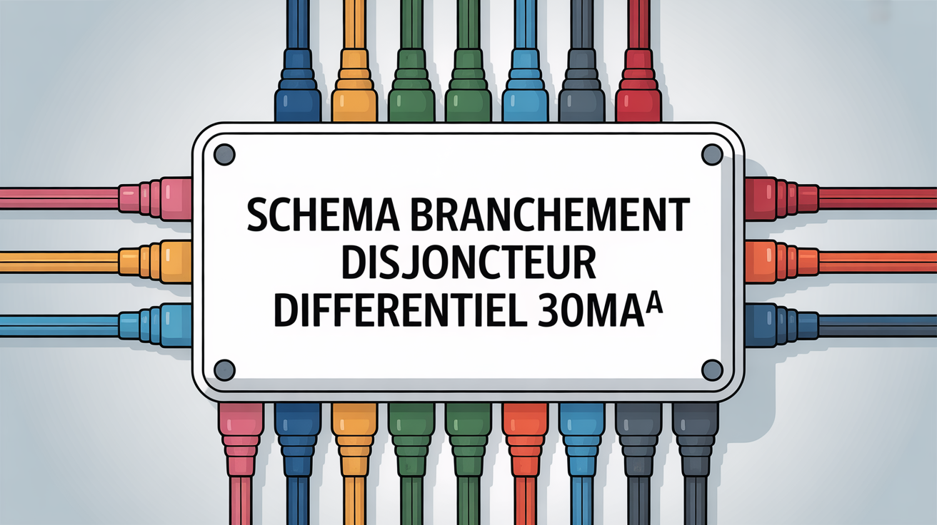 schema branchement disjoncteur différentiel 30ma vue tableau electrique