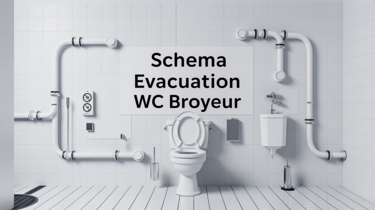 schema evacuation wc broyeur vue installation