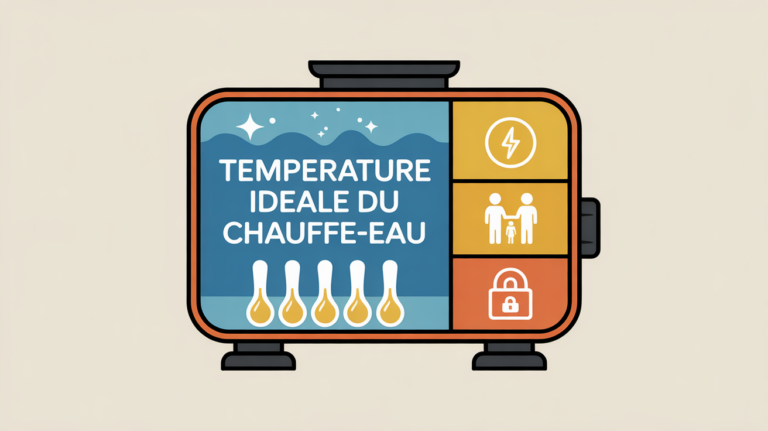 chauffe eau sectionne temperature ideale illustration