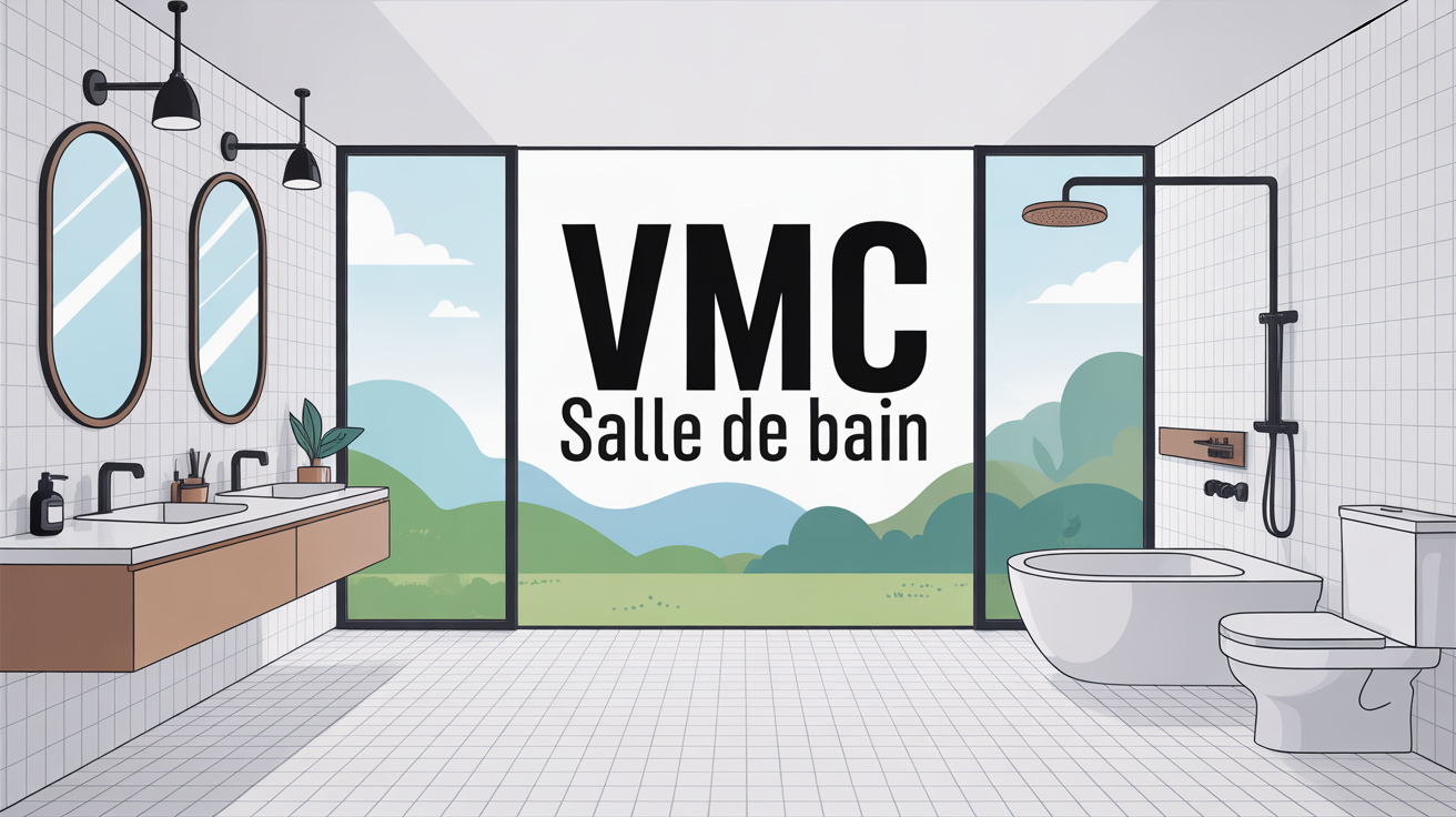 VMC dans salle de bain moderne bien eclairee