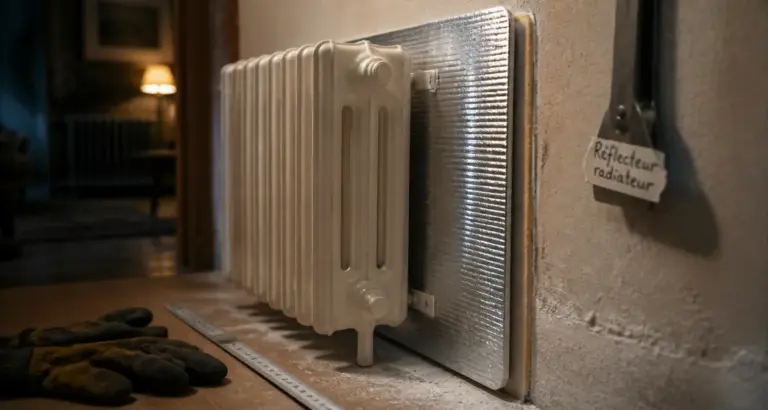 Aluminium pour radiateur : panneau réflecteur derrière le radiateur