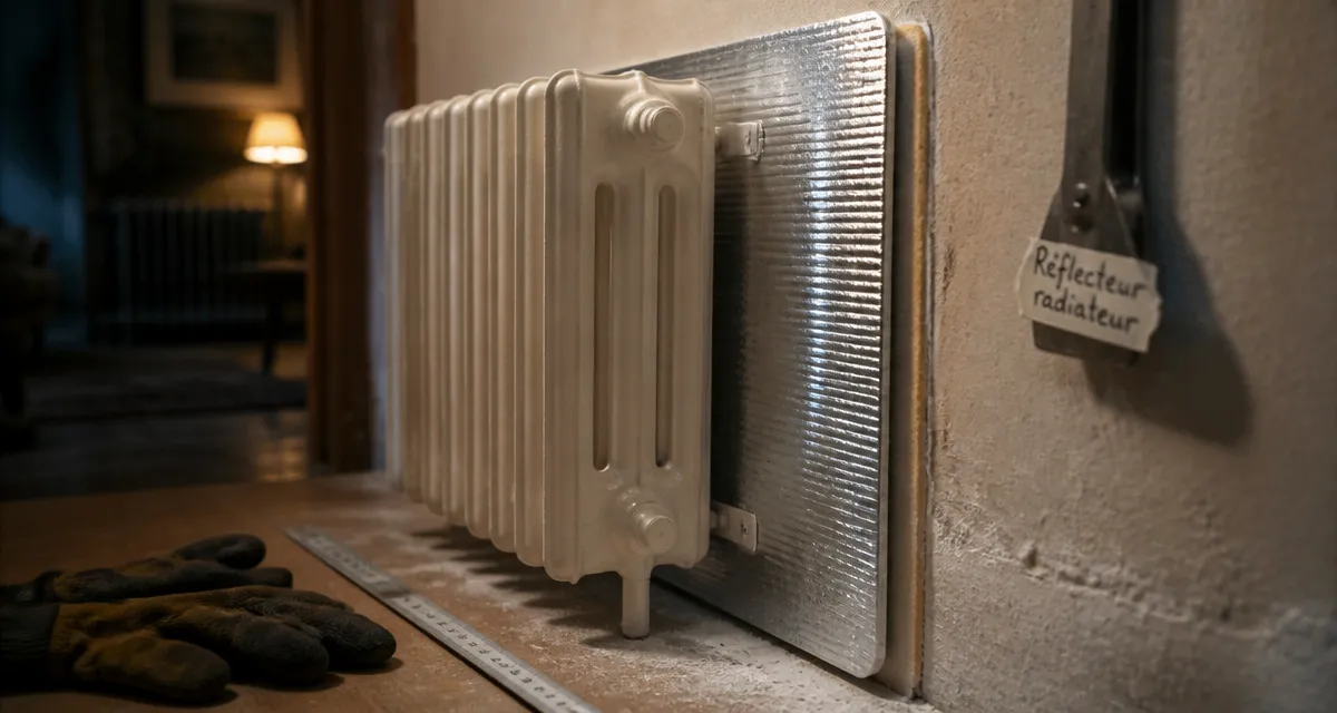 Aluminium pour radiateur : panneau réflecteur derrière le radiateur