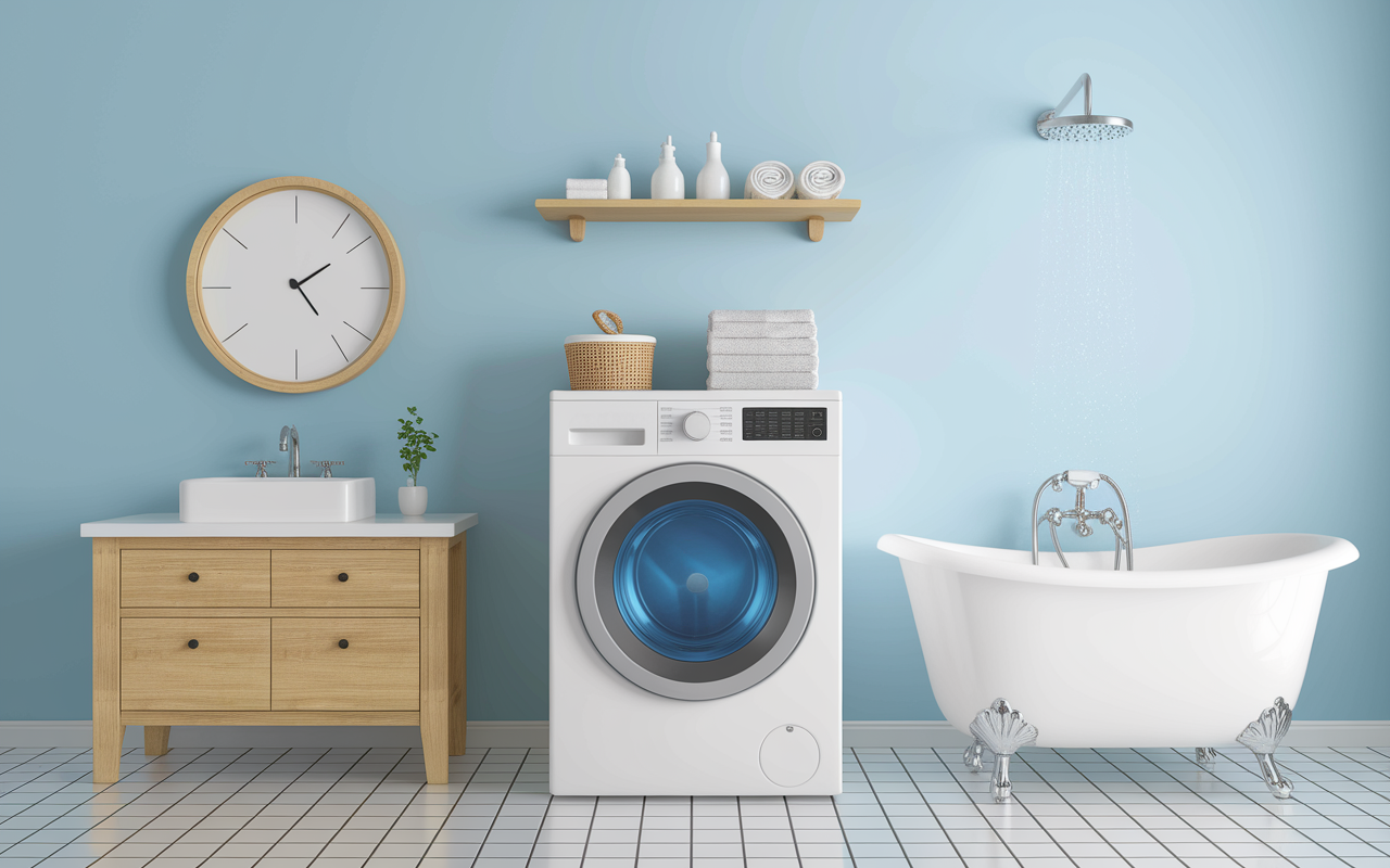 Schéma consommation eau machine à laver 7 kg par cycle