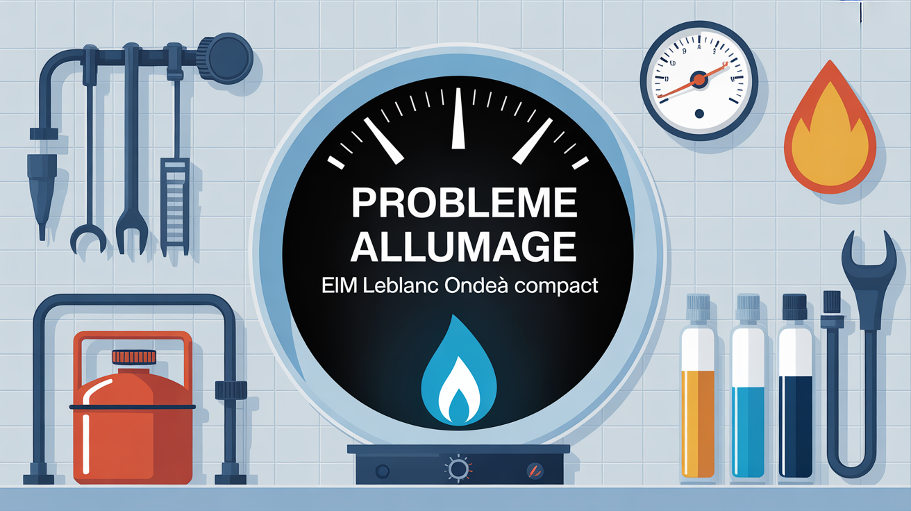 elm leblanc ondea compact problème allumage chauffe-eau mural illustration