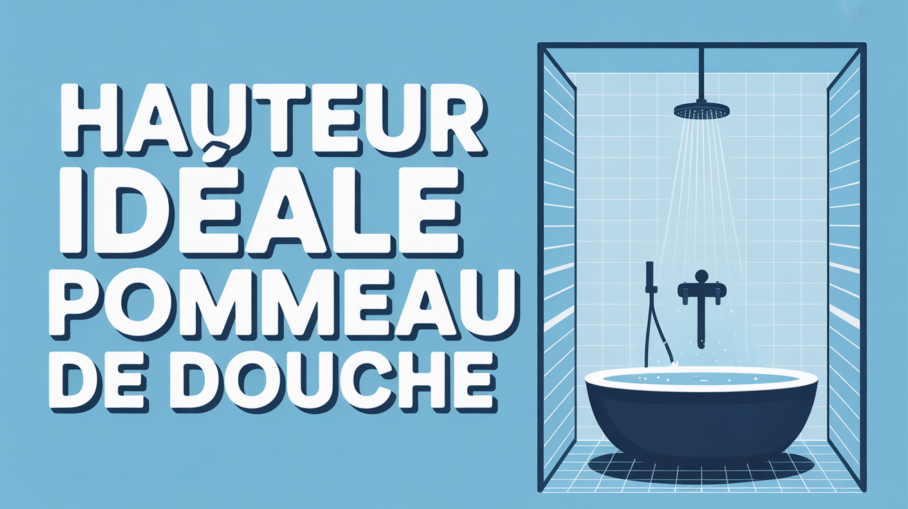illustration hauteur du pommeau de douche salle de bain