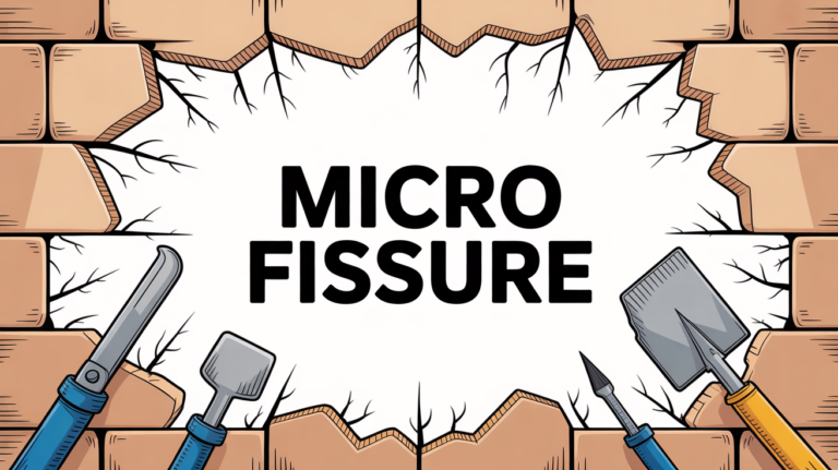 Coupe mur maison micro fissure outils