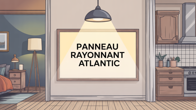 Panneau rayonnant Atlantic au centre entouré de pièces