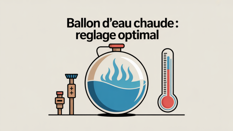 Illustration réglage ballon eau chaude moderne