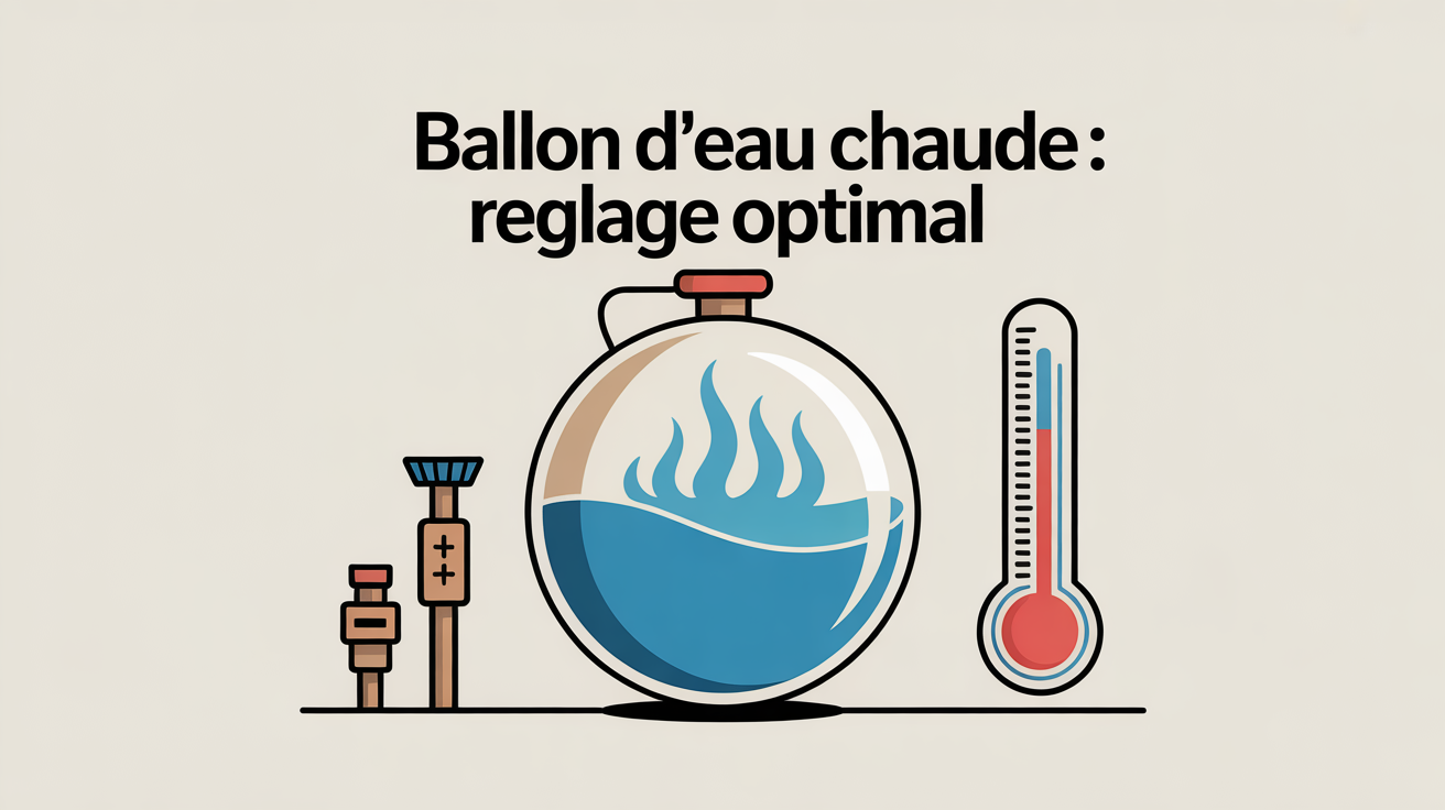 Illustration réglage ballon eau chaude moderne