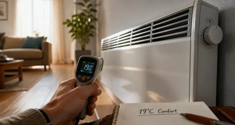 Réglage radiateurs électrique Atlantic à 19°C pour économiser énergie