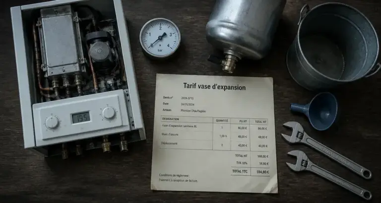 Tarif changement vase d'expansion chaudière : devis