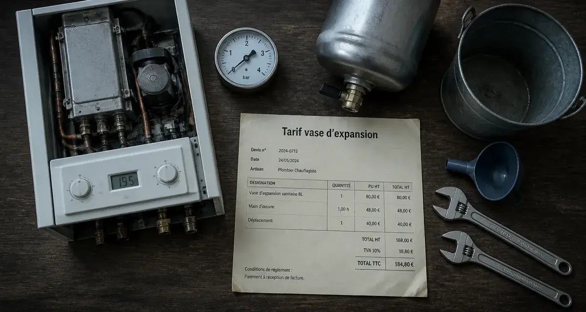 Tarif changement vase d'expansion chaudière : devis