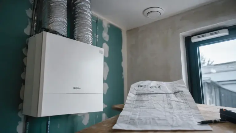 VMC hygroréglable a ou b : entrées d’air et extraction plafond