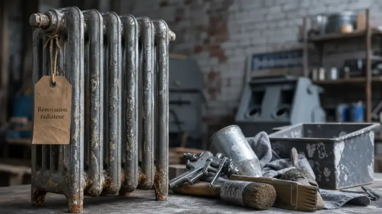 Rénovation radiateur thermiques : radiateur rouillé décapé métal nu