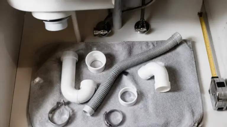 Évacuation lave-vaisselle : hauteur du siphon et raccords PVC