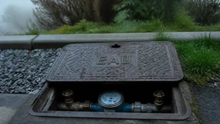 Où se trouve le compteur d’eau : plaque EAU et vannes