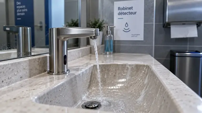 Robinet détecteur déclenche une arrivée d’eau sans contact