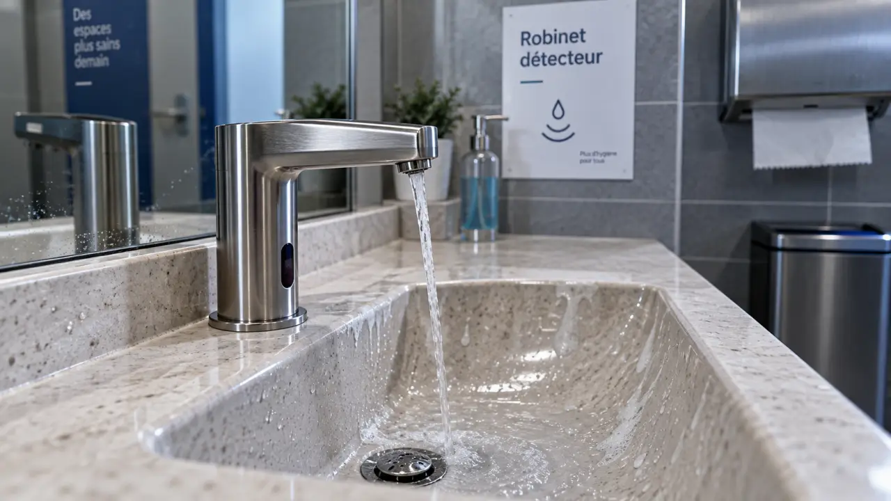 Robinet détecteur déclenche une arrivée d’eau sans contact