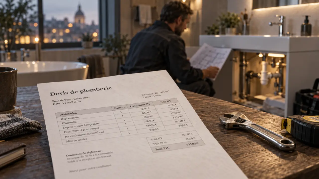 Tarif plomberie Paris : devis, déplacement et prix d’urgence